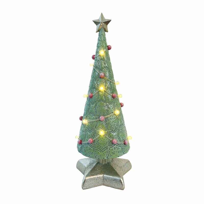 Green Christmas Tree with lights